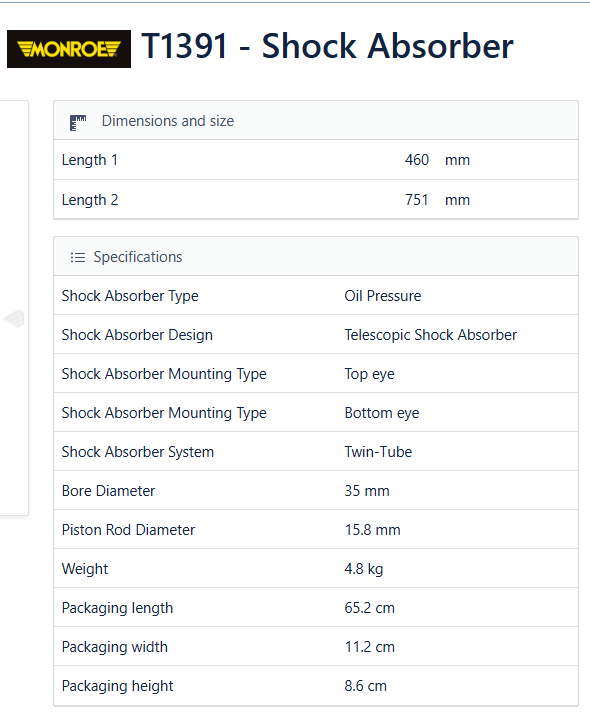 کمک جلو شاسی رنو T سقف کوتاه 1391 برند منرو